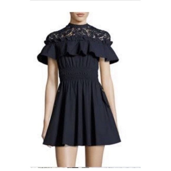 Aamikast Mini Dress Women's Black WhimsiGoth Dark Academia Lace Size Small - Picture 5 of 10